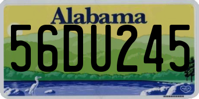 AL license plate 56DU245