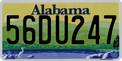 AL license plate 56DU247