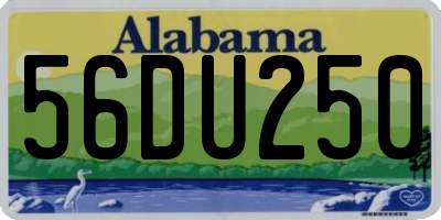 AL license plate 56DU250