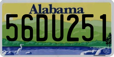 AL license plate 56DU251