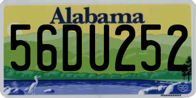 AL license plate 56DU252