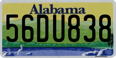 AL license plate 56DU838