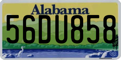 AL license plate 56DU858