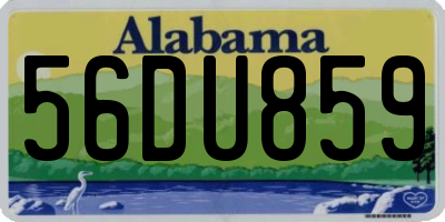 AL license plate 56DU859