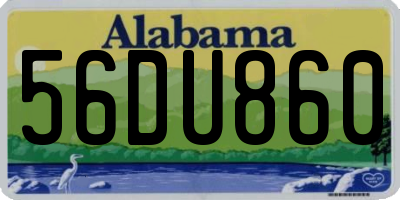 AL license plate 56DU860