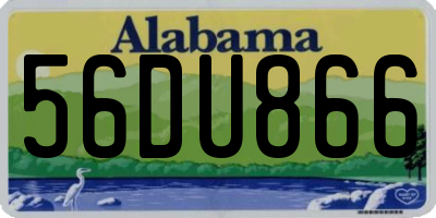 AL license plate 56DU866