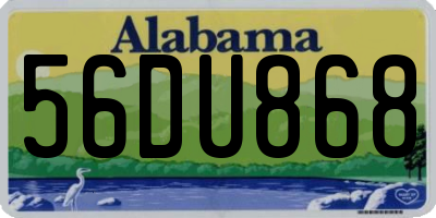 AL license plate 56DU868