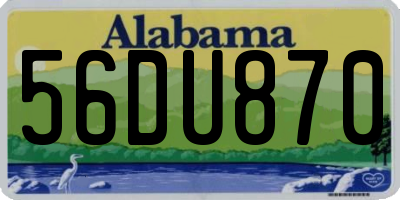 AL license plate 56DU870