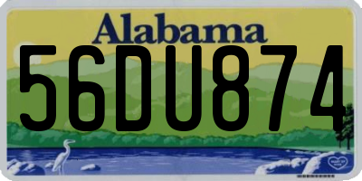 AL license plate 56DU874