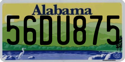 AL license plate 56DU875