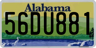 AL license plate 56DU881
