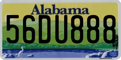 AL license plate 56DU888