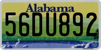 AL license plate 56DU892