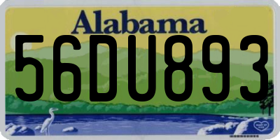 AL license plate 56DU893