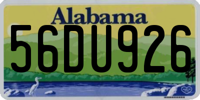 AL license plate 56DU926