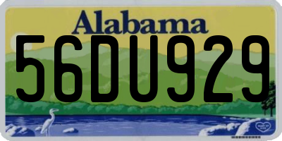AL license plate 56DU929