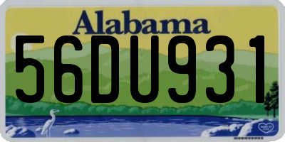 AL license plate 56DU931