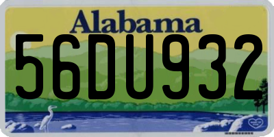 AL license plate 56DU932