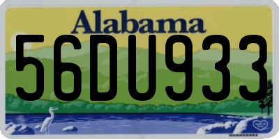 AL license plate 56DU933