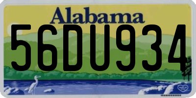 AL license plate 56DU934