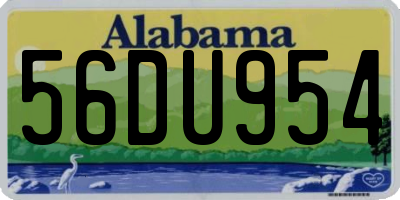 AL license plate 56DU954