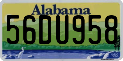 AL license plate 56DU958