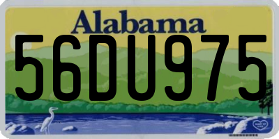 AL license plate 56DU975