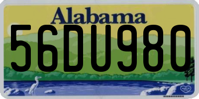 AL license plate 56DU980