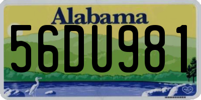 AL license plate 56DU981