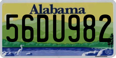 AL license plate 56DU982
