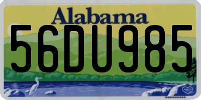 AL license plate 56DU985