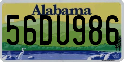 AL license plate 56DU986