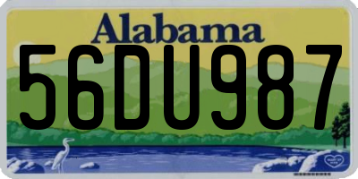 AL license plate 56DU987