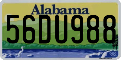 AL license plate 56DU988