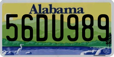 AL license plate 56DU989