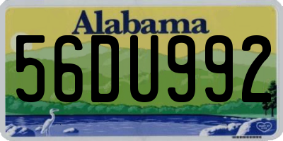 AL license plate 56DU992