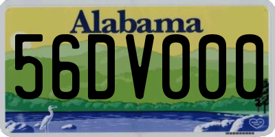 AL license plate 56DV000