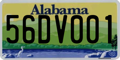 AL license plate 56DV001