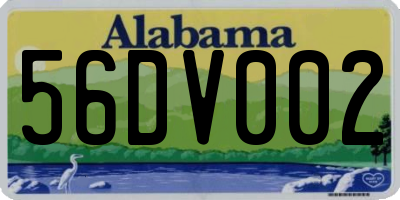 AL license plate 56DV002