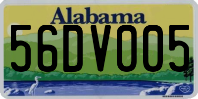 AL license plate 56DV005