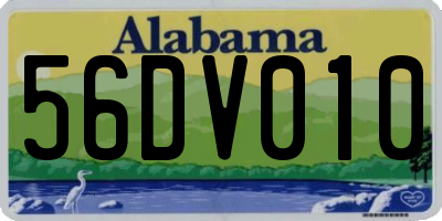 AL license plate 56DV010