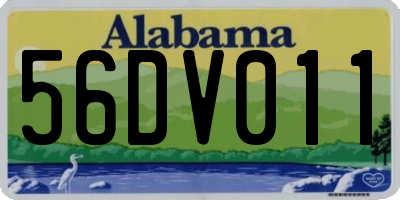 AL license plate 56DV011