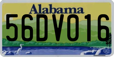 AL license plate 56DV016
