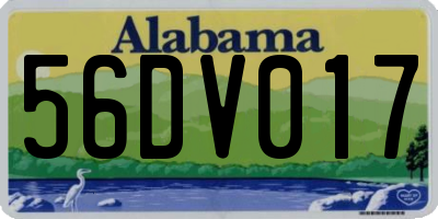 AL license plate 56DV017