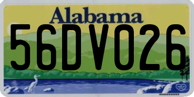 AL license plate 56DV026