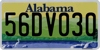 AL license plate 56DV030