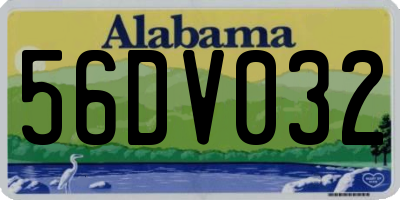 AL license plate 56DV032
