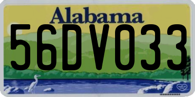 AL license plate 56DV033