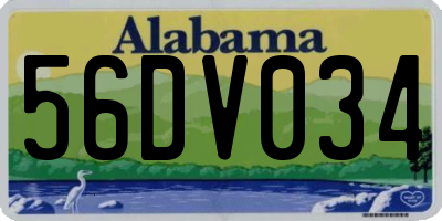 AL license plate 56DV034