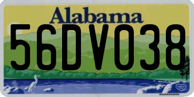AL license plate 56DV038
